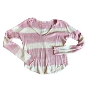 Free People Knit Pullover - size small - pink stripes
